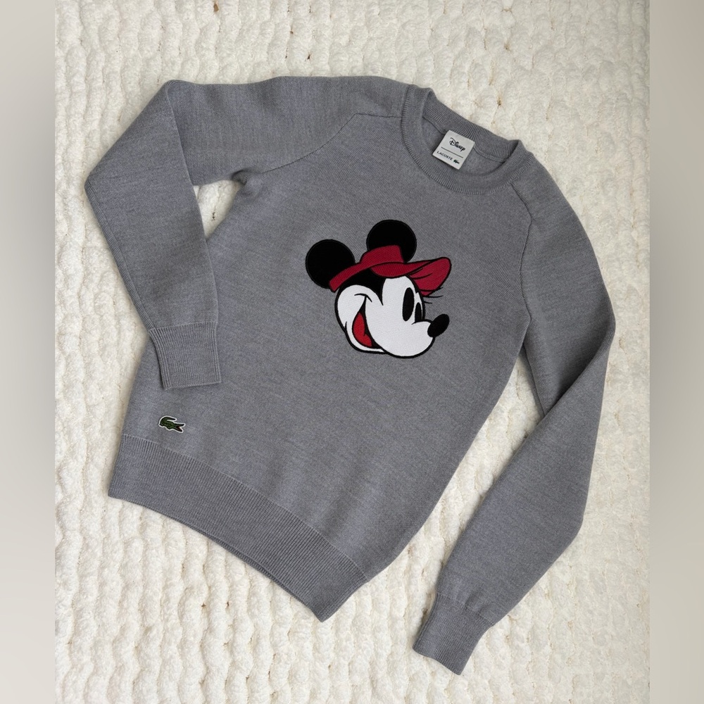 Lacoste Gray Sweatshirt with Disney Collaboration